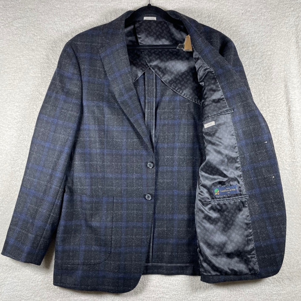joseph abboud Lanificio di Pray cashmere wool plaid 42R jacket sport coat blazer
